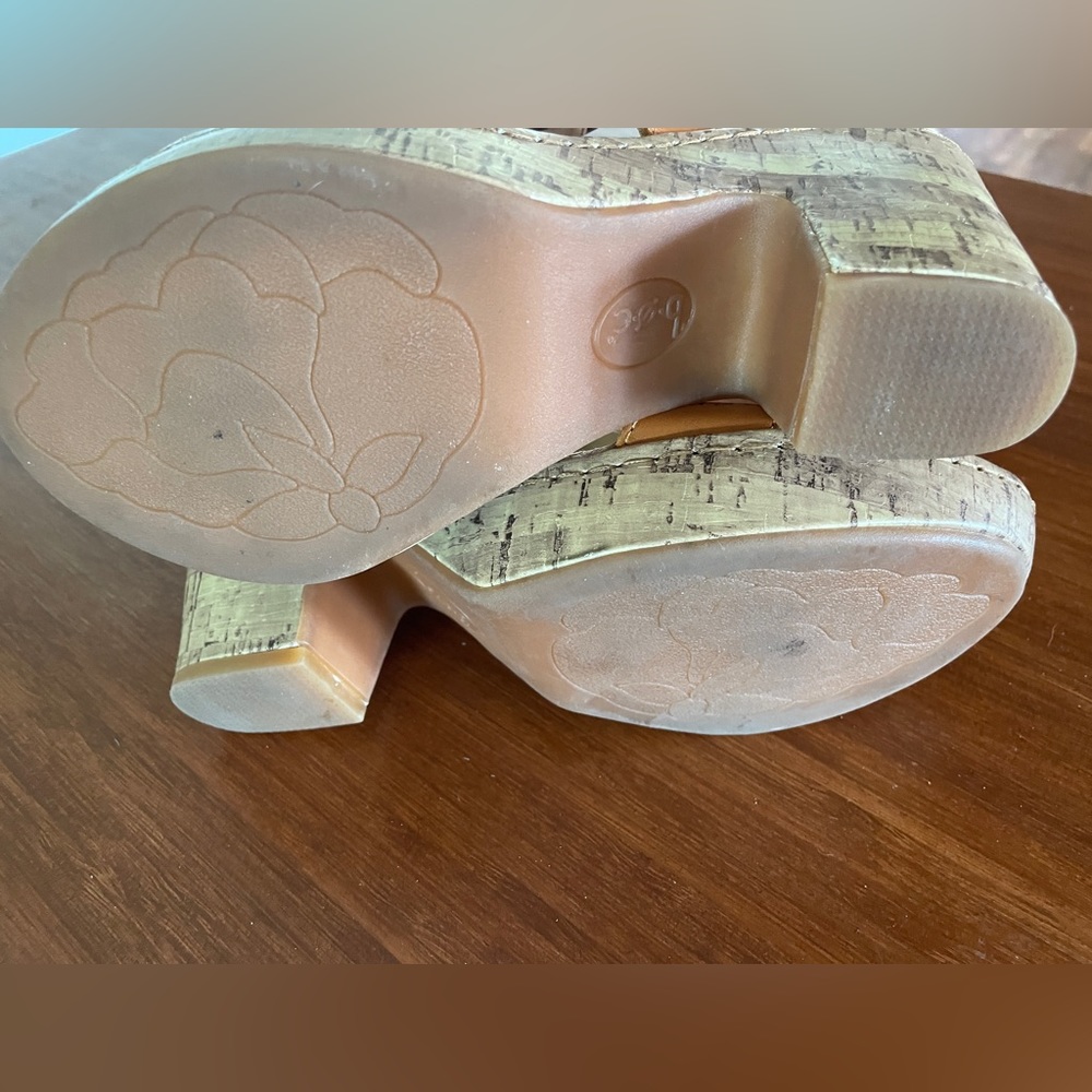 B.O.C. Born Cork Block Heel Strap Sandals Size 9 - Picture 7 of 10